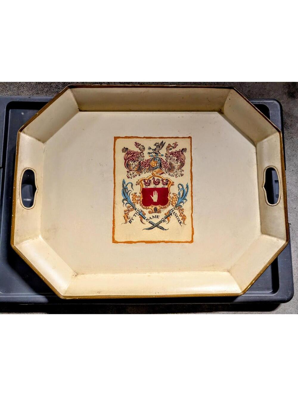 VTG 1962 John Hancock Mutual Life Insurance Company 100th Anniversary Metal Tray
